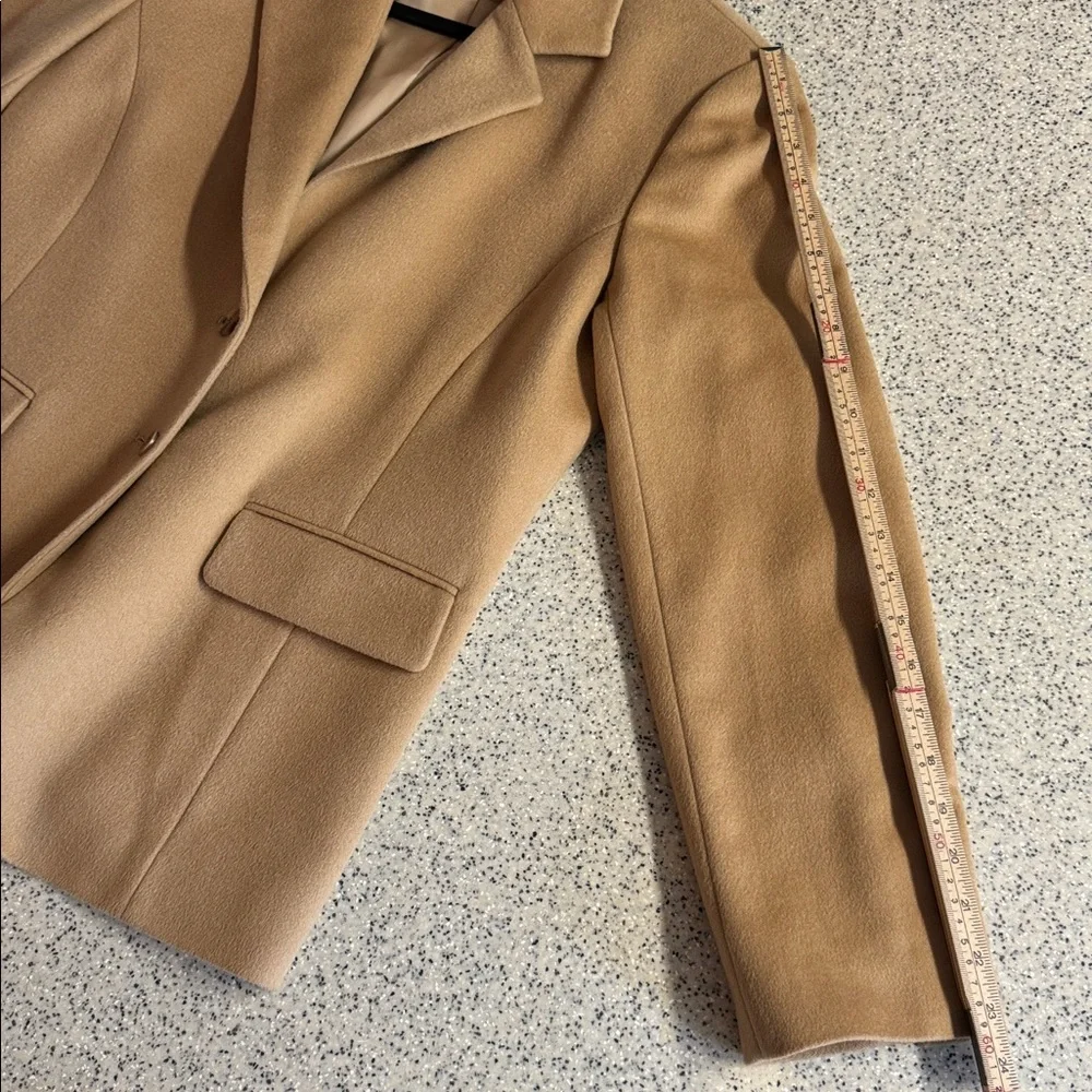 100% Cashmere Vtg.Cirrus Tan Quiet Luxury Classic Blazer.Size M
